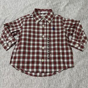 NWOT Ralph Lauren Red Plaid Infant Shirt Sz 6 Months